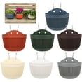 thumbnail image 5 of SPRING 2Pc Plastic Wall-Mounted Semicircular Flower Pot Wall-Mounted Resin Flower Pot, 5 of 9