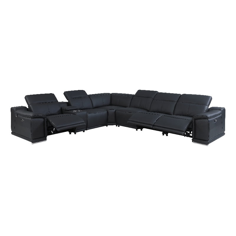 Martino Leather Sectional Sofa 3 Piece Baci Living Room