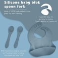 thumbnail image 2 of Silicone  - Suction Divided Plates Adjustable Toddler Soft Bowl Spoons Forks, 2 of 7