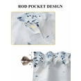 thumbnail image 6 of Blue Starfish Coastal Bathroom Window Curtain, Eucalyptus Summer Nautical Shell Light Filtering Coffee Kitchen Curtains, Bedroom Living Room Curtains 2 Panel 84"x45", 6 of 6