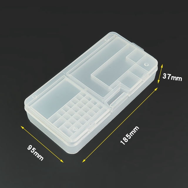 Boîte de Rangement en Plastique Rectangulaire Transparente avec Support pour Vis