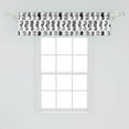 thumbnail image 2 of Ambesonne Seahorse Window Valance, Tribal Style Abstract, 54" X 12", Black and White, 2 of 3