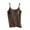Coffee, variant on Fanxing Women's Cowl Neck Camisoles Going Out Trendy Cami Crop Top Summer Slim Y2K Tank Top Spaghetti Strap Workout Yoga Shirts Brown,S