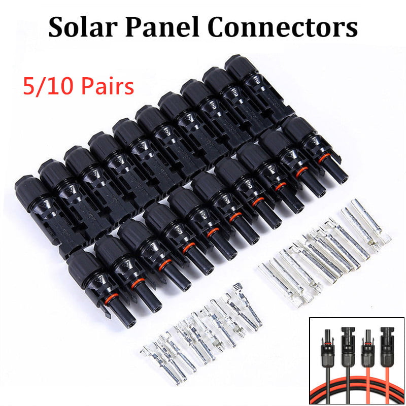 Solar Adapter Waterproof Male/Female M/F Wire Cable Solar Panel Connector Plug 