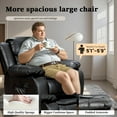 thumbnail image 6 of Wide Seating Durable Faux Leather Recliner Chair with Massage and Heating Function for Living Room Black, 6 of 13