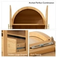 thumbnail image 6 of Harper & Bright Designs Arched Kitchen Pantry Cabinet with Glass Door and Shelves, Tall Farmhouse Kitchen Storage Cabinet with Hidden Drawer and Versatile Cupboard, 71", Natural, 6 of 18