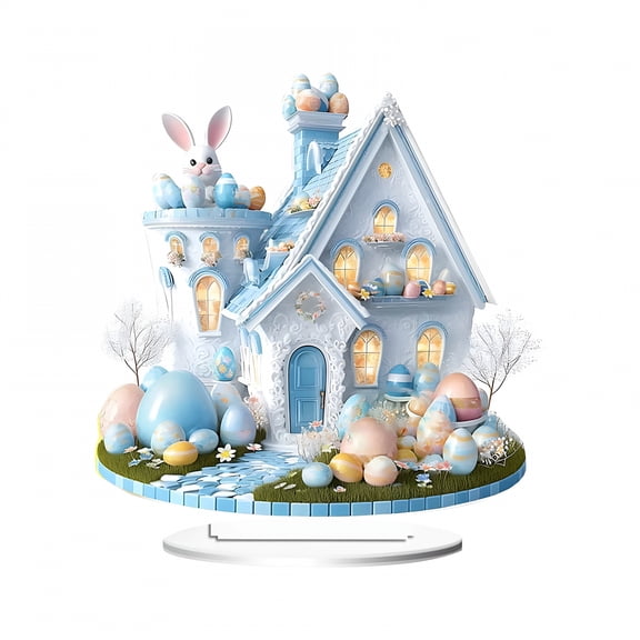 ACDANC Easter Decorations,Easter Bunny Egg Decor Tabletop Ornament For Living Room Bedroom Cute Spring Home Decoration Kids For Easter