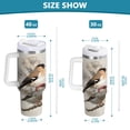 thumbnail image 3 of 40 oz Insulated Stainless Steel Tumbler Double Wall Stainless Steel Tumbler with 2-Way Drinking Beautiful Birds Sitting on Branches, 3 of 9