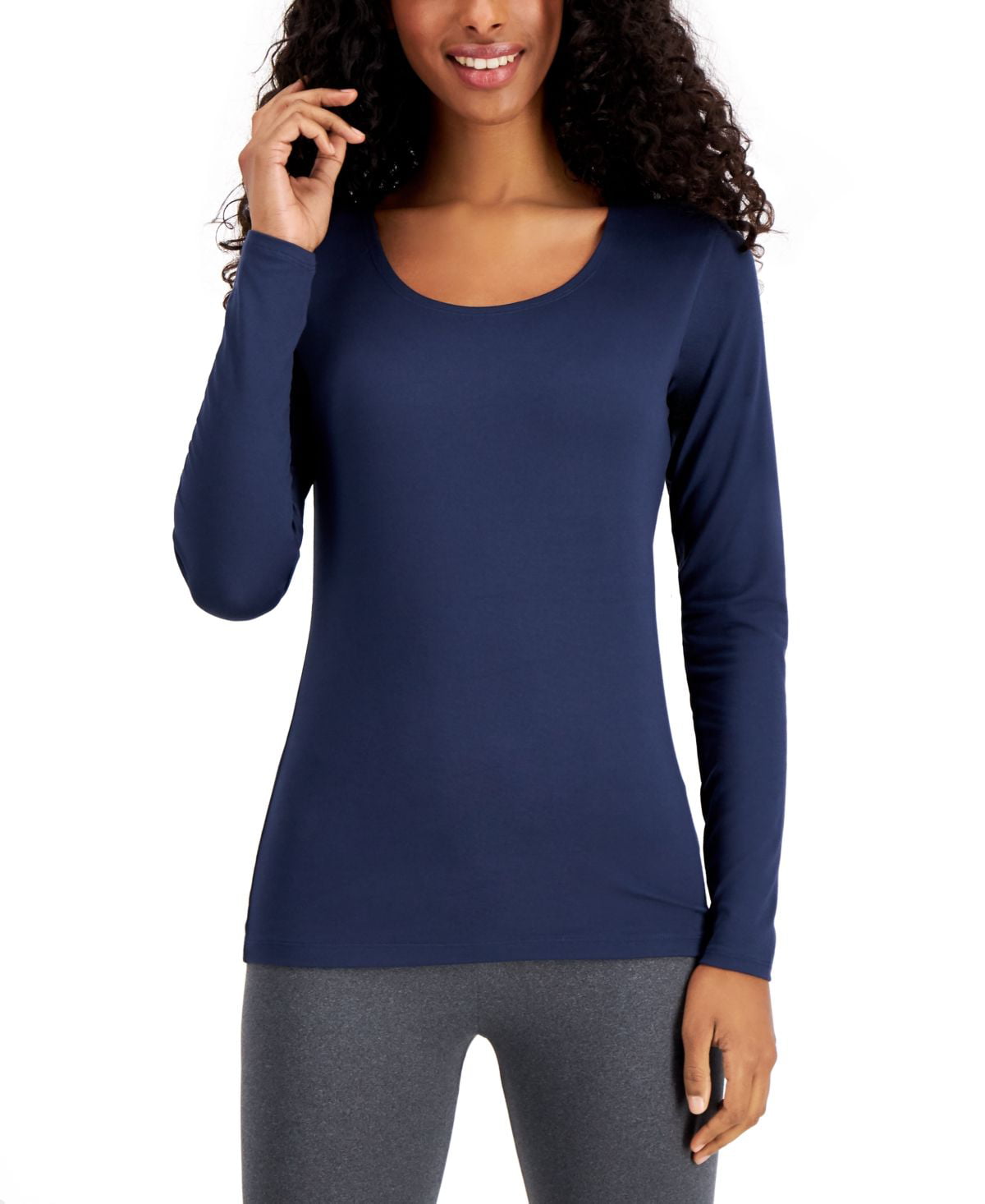 32 Degrees Base Layer Scoop-Neck Top Navy Night S 