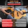 thumbnail image 5 of Pyle Steel String Acoustic Guitar Kit, 41" Full Size Cutaway with Ashtree Top, Open Pore Finish, Premium Accessory Set with Armored Gig Bag, Sunburst Teardrop Matte, 5 of 7
