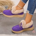 thumbnail image 7 of FRSASU Women's Winter Loafers Dressy Casual Slip On Non Slip Round Toe Fur Lined office Walking Shoes Purple, 7 of 7