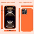 thumbnail image 6 of Compatible with iPhone 12 Pro Max Case , [Soft Anti-Scratch Microfiber Lining], Liquid Silicone Case Gel Rubber Shockproof Drop Protection Case(Orange), 6 of 16