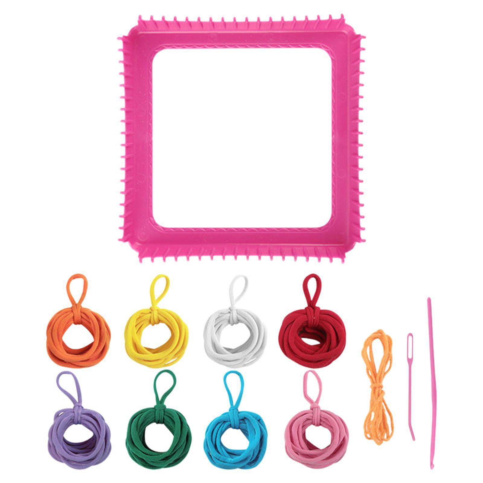 balikha Weaving Loom Kit Toys DIY Knitting Crochet Portable Crafts Gifts Potholder Loops Making Kits Sewing Craft for Adults Children 8 Colors