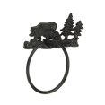 thumbnail image 2 of Rustic Cast Iron Black Bear Mother and Cub Towel Ring, 2 of 5