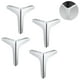 thumbnail image 2 of 4 pies de apoyo para muebles de metal de 15 cm con tres puntas - cromo claro Ormromra 221108-4, 2 of 7