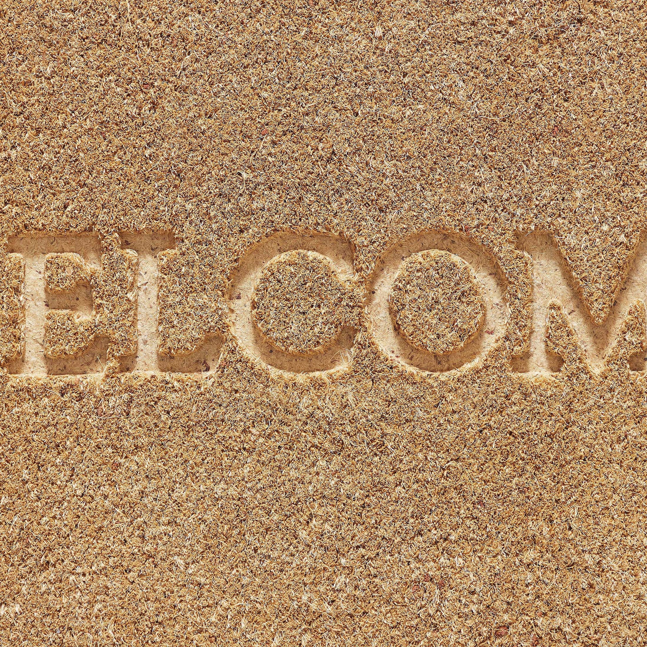 My Texas House Natural Welcome Embossed Outdoor Coir Doormat, 30" x 48"