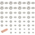 thumbnail image 6 of 32Pcs 2 Colors 2 Sizes 304 Stainless Steel Disc Beads Metal Flat Flower Shape Spacer Caps Bead Half Round Bead Caps Spacer Beads for Bracelet Jewelry Making, 6 of 9