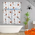 thumbnail image 2 of Haperlare 27"W x 30"L Decorations Tier Curtains Halloween Pattern Blackout Bathroom Window Curtain for Small Windows, White, Set of 2, 2 of 8