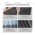 thumbnail image 5 of Womens Summer Off The Shoulder Tops Going Out T Shirts Crop Tank Top Fashion Clothes Spring Grey S, 5 of 7