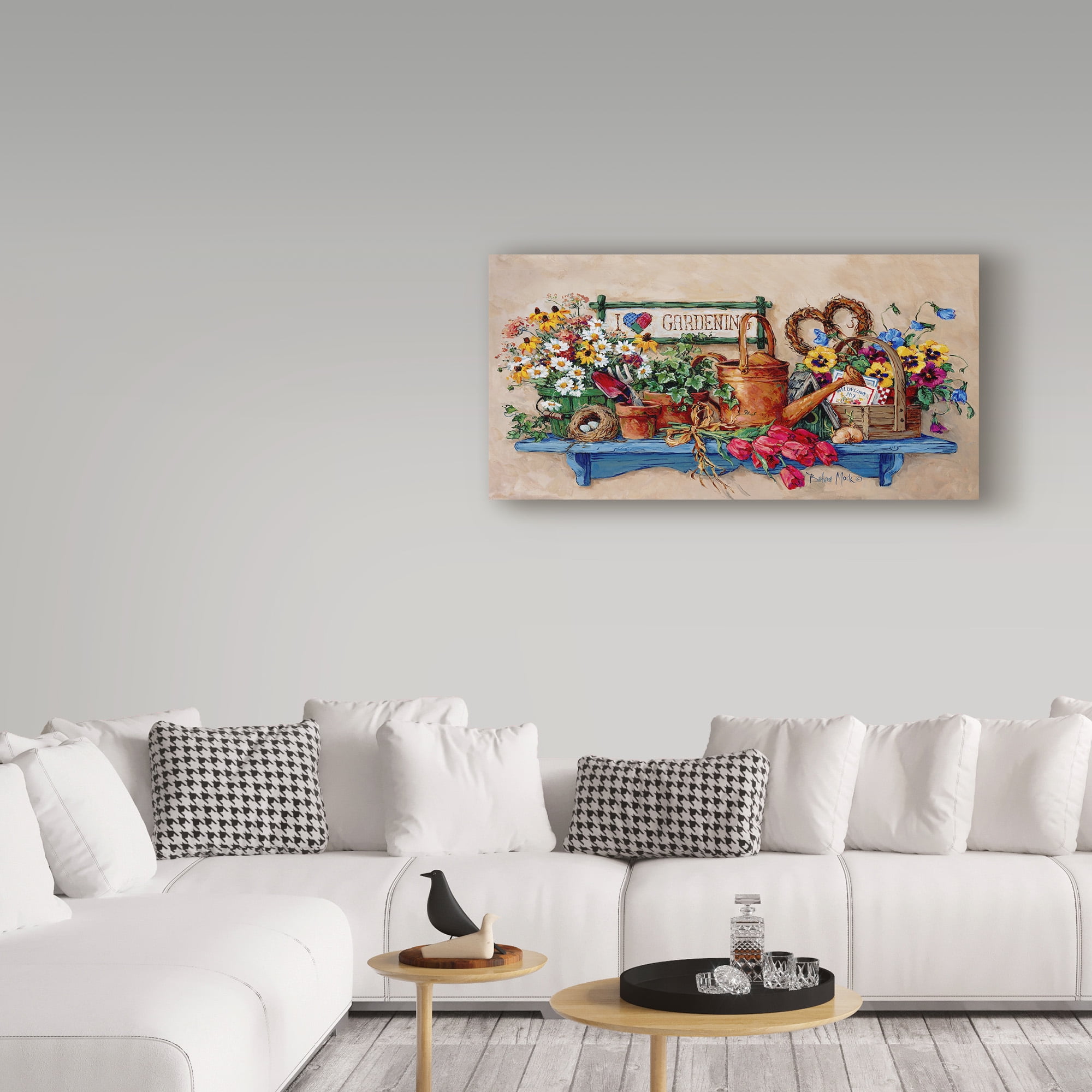 Trademark Fine Art ' Baskets and Birds Nest' Canvas Art by Barbara Mock