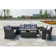 thumbnail image 4 of Abrihome Popular Patio Wicker Sectional Sofa with Storage Box, 6 Pieces, 4 of 9