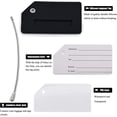 thumbnail image 4 of SkyAuks 7 Pack Silicone Luggage Tag Baggage Handbag Travel Suitcase Tags with Name ID Card Perfect to Quickly Spot Luggage Suitcase (Black）, 4 of 7