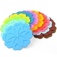 thumbnail image 2 of 2 Pack Silicone Coasters Trivet Mats for Hot Dishes, Flexible Kitchen Trivets Pads for Table, Hot Pots and PansF - Rose Red, 2 of 7