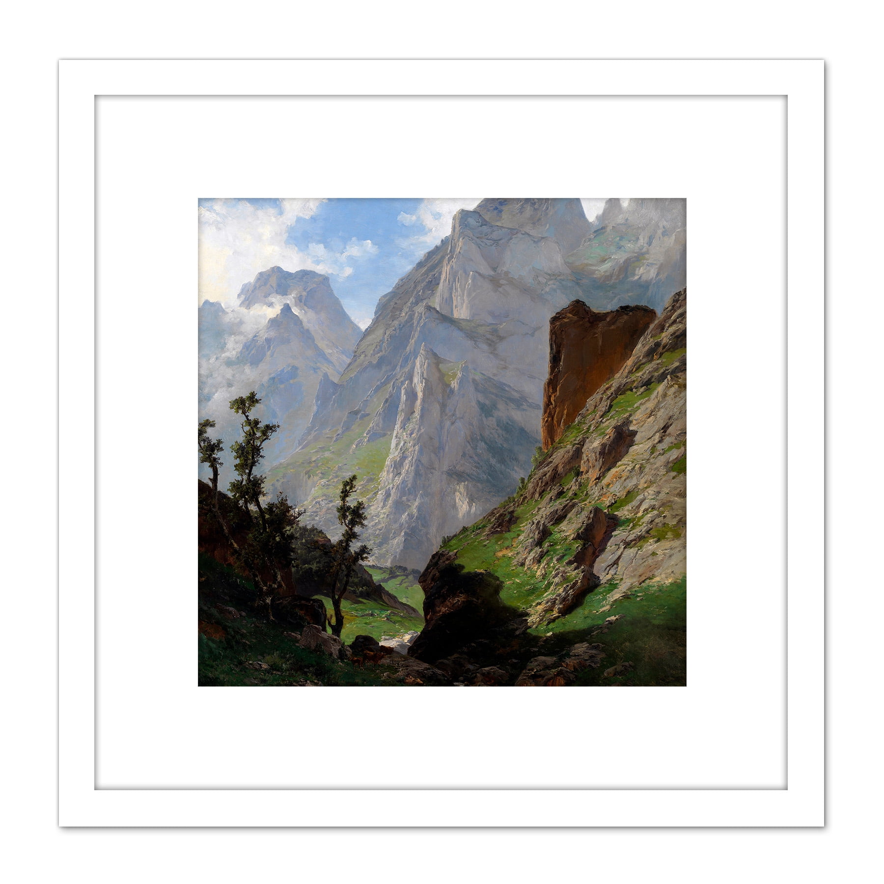 De Haes Mancorbo Canal Los Picos De Europa 8X8 Inch Square Wooden