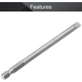 thumbnail image 3 of AVEKI Screwdriver Bits Set 4pcs 1/4 inch Hex Shank Magnetic Slotted Screwdriver Bit 100mm Length S2 Screw Driver Kit Tools 0601M, 3 of 4