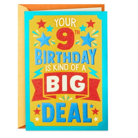 Hallmark 9th Birthday Card for Kids (You're A Big Deal)