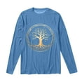 thumbnail image 4 of Women's Sweatshirt Graphic Crewneck Sweatshirt Fall Soft Cotton Blend Trendy Tree Printed Pullover Hoodie Sweatshirt Sky Blue L, 4 of 4