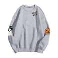 thumbnail image 4 of Women's Hoodless Sweatshirt for Wear with Halloween Graphic Crewneck Long Sleeve Casual Pullover Top Women Grey XXL, 4 of 4