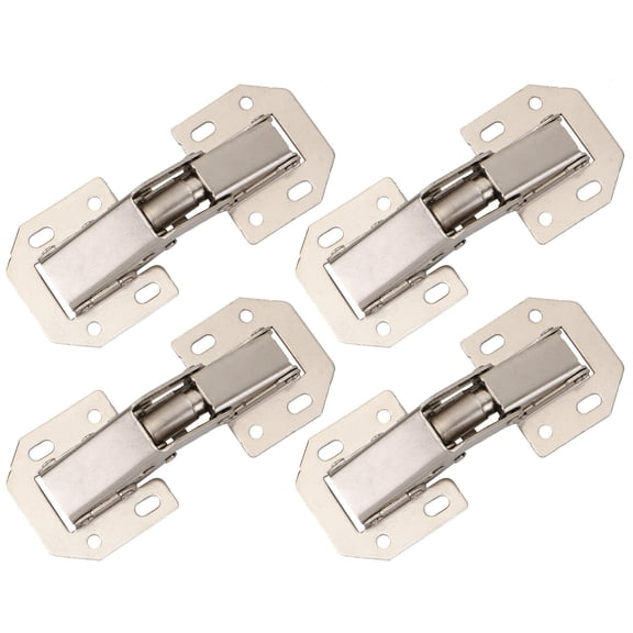 FOMIYES 4Pcs Thickened Hydraulic Stainless Steel Concealed Hinges for Cabinet Doors