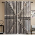 thumbnail image 2 of Rustic Wood Barn Blackout Curtains Old Farmhouse Vintage Western Countryside Grunge Wooden Door For Living Room Bedroom 52"W x 90"L, 2 of 6