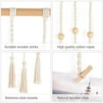 thumbnail image 3 of Pictures Cards Frame Holder Art Hanger,Handmade Boho Style Hanging Photo Display with 10 tassels 20 Clip Holders and Light Strip,Tassel Wall Hangings for Photo Storage Home Decor Beige, 3 of 7