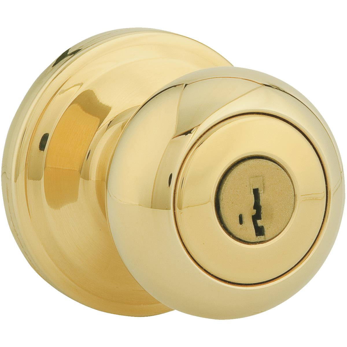 Weiser Home Polished Brass Entry Door Knob with SmartKey