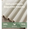 thumbnail image 2 of XL Bakers Couche 39x25" Linen & Cotton French Baguette Bread Proofing Cloth and 10in Reusable Bowl Cover Set$$Home Decor, Kitchen, & Other, 2 of 8