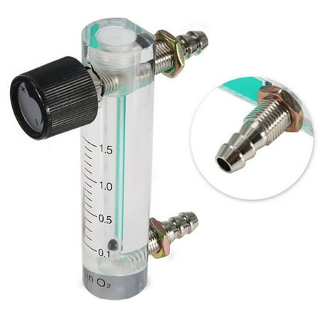 

Acrylic gas air oxygen meter with control valve metal connector 0.1Mpa -plated