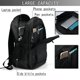 thumbnail image 4 of Fotbe Black Glitter Mochila con Estampado y Puerto USB para Hombre y Mujer, Mochila Antirrobo, Mochila de Viaje, Mochila Escolar, Mochila Universitaria, 4 of 7
