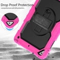 thumbnail image 6 of Case for iPad Air 3rd Generation 2019/iPad Pro 10.5 Inch 2017 with Screen Protector, 360 Degree Rotating Kickstand Hand Strap Heavy Duty Shockproof Cover with Shoulder Strap, Rose, 6 of 7