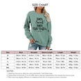 thumbnail image 4 of Sudadera informal de manga larga con cuello redondo, ligera, color verde y letras estampadas, de corte holgado, para citas elegantes, 4 of 5
