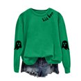 thumbnail image 5 of Godom Halloween Womens Oversized Sweatshirts Ghost Graphic Crewneck Sweaters Casual Tops Comfy Fall Fashion Outfits Winter Clothes 2025, 5 of 5
