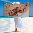 thumbnail image 5 of Bingfone Coffee Beans Chocolate Splash Oversized 27.7x55 Inches Beach Towel, Super Absorbent Soft Plush Pool Towel, Bath Towel for Travel Sports Pool Swimming Bath Camping Yoga Girls Women Adults, 5 of 6