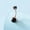 Black Rose Gold, variant on 1PC Navel Ring Clawed Stainless Steel Belly Button Ring Clear Body Piercing -Black Silver