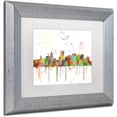 thumbnail image 2 of Trademark Fine Art "Portland Oregon Skyline Mclr-1" Canvas Art by Marlene Watson, White Matte, Silver Frame, 2 of 4