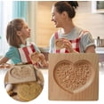 thumbnail image 3 of Wooden Cookie Biscuit Mold, 3D Baking Mold, Embossing Craft Decorating Baking Tool, Suitable for Valentine's Day Thanksgiving Christmas Kitchen DIY, 3 of 7