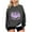 Gray, variant on Womens Cute Crewneck Graphic Sweatshirt Oversized Long Sleeve Pullover Tops Holiday Casual Ghost Printed Sweatshirts for Teen Girl Army Green M