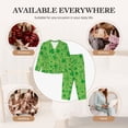 thumbnail image 4 of Uemuo St Patrick's Day Pattern Womens Pajama Sets,PJ Set for Women,Pajamas for Women Logo,Long Sleeve Pajama Set for Women,Soft Long Sleeve Top With Pants-XX-Large, 4 of 9