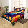 thumbnail image 3 of Erosebridal Dinosaur Duvet Cover King Dinosaur Bedding Sets, Cartoon Watercolor Style Comforter Cover Cute Dino Bed Set, Animal Bedding Ultra Soft (Zipper Closure), 3 of 5