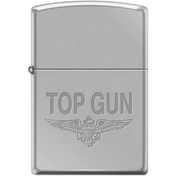 Zippo Lighter - for US Navy Top Gun Pilot Wings Fighters Weapons School #Z5544